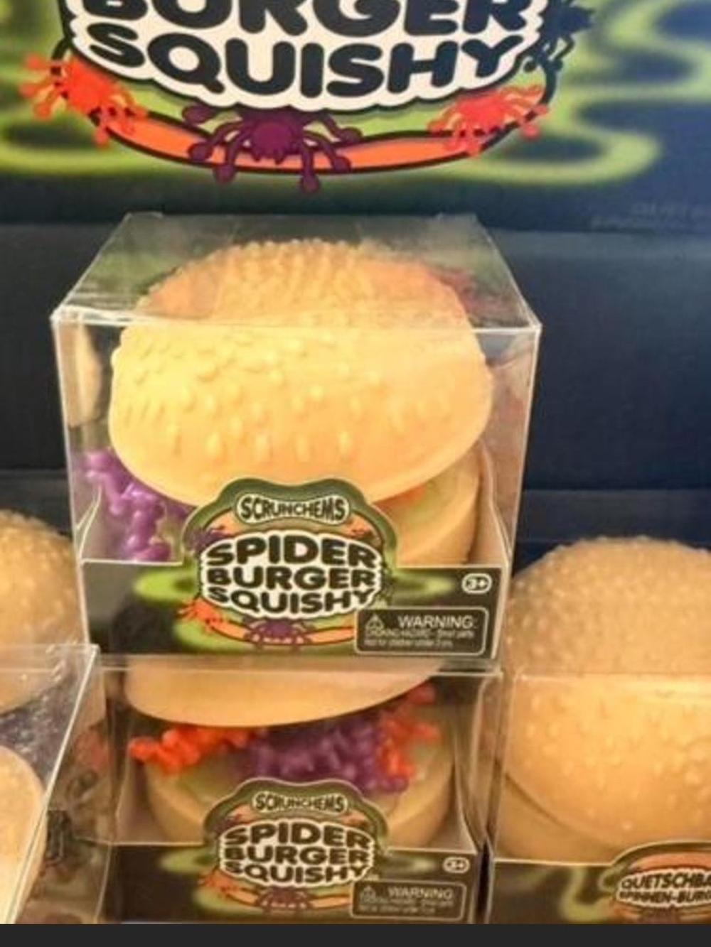 Spider Burger Squishy Toy - Yellow Burger